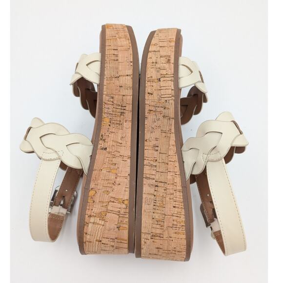 Nordstrom Rack Pennie Braided Platform Sandal Women's Cream Size US7.5 EU38 - Picture 6 of 11
